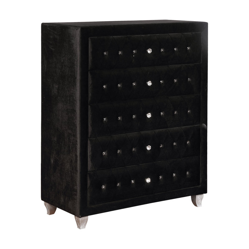 CDecor Home Furnishings Audrey 5Piece Upholstered Bedroom Set Wayfair